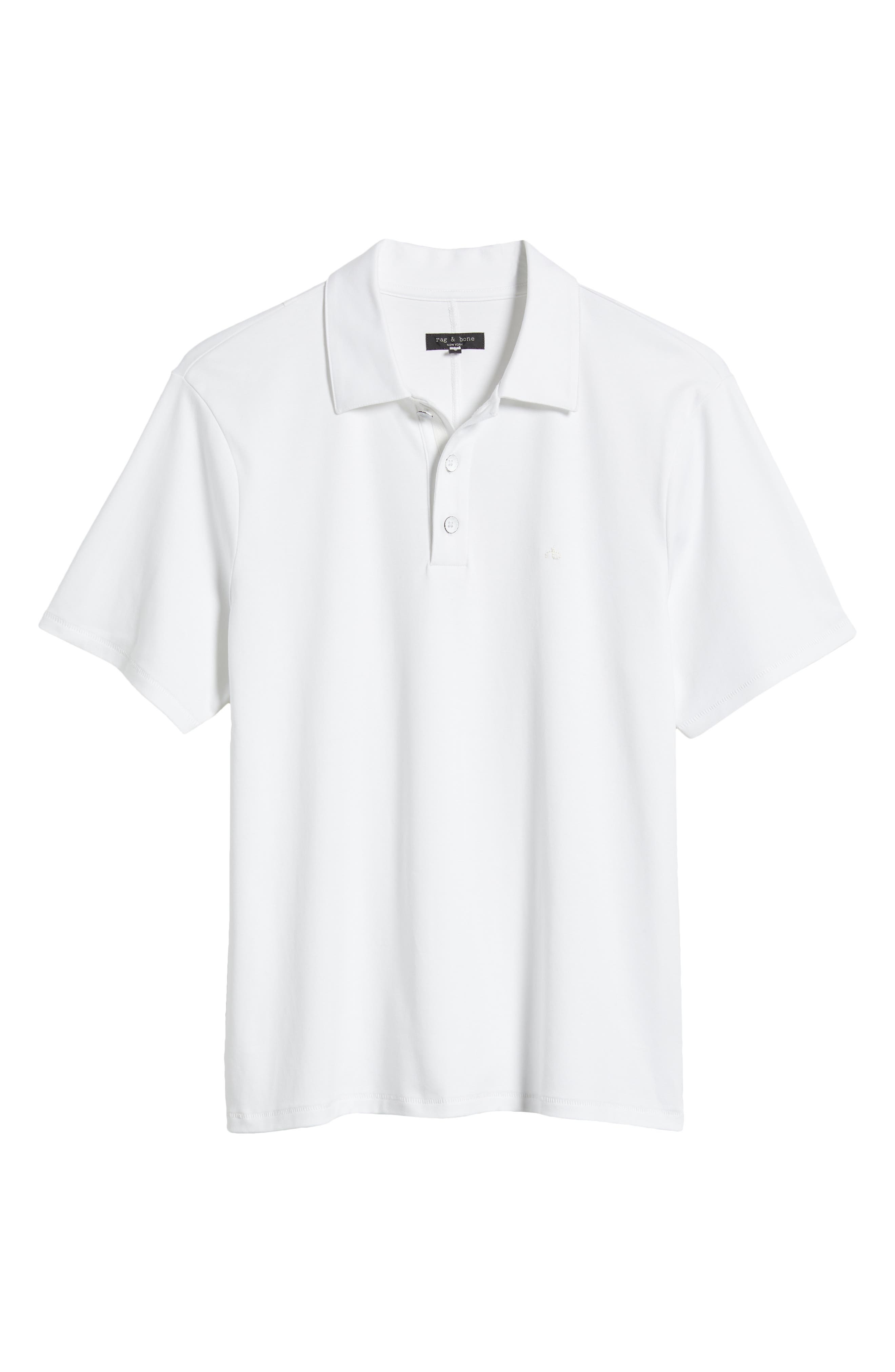 rag & bone Pure Pima Polo in White at Nordstrom - 5