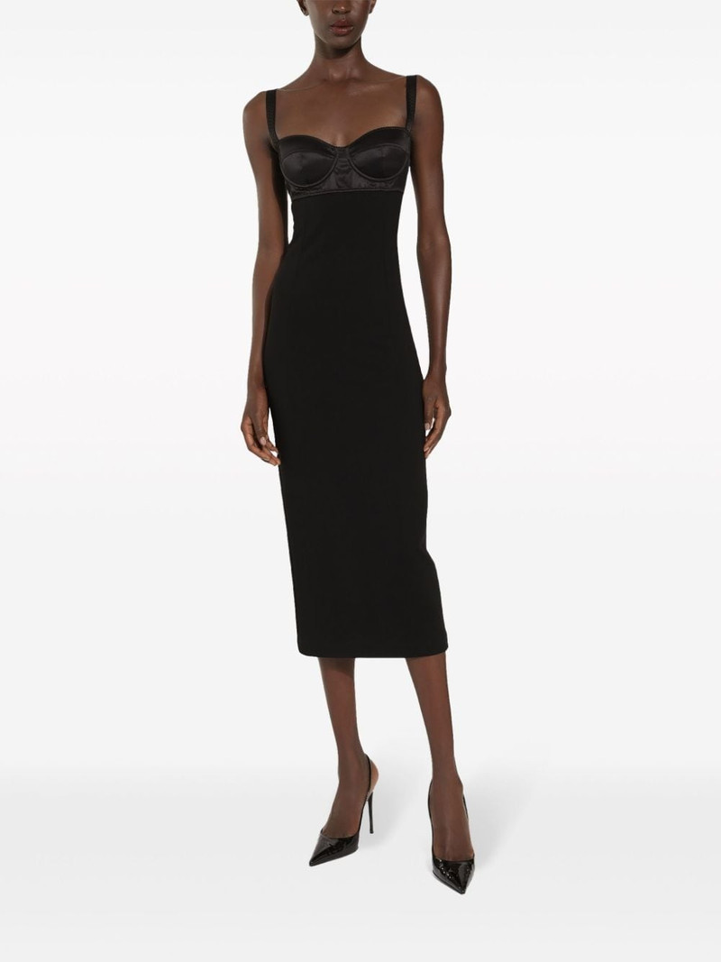 bustier-style sleeveless midi dress 3
