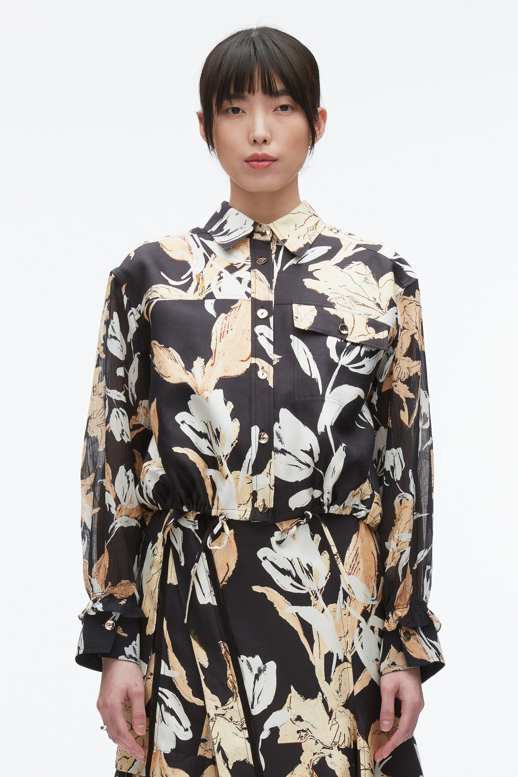 Joyful Tulip Cropped Shirt Jacket - 3