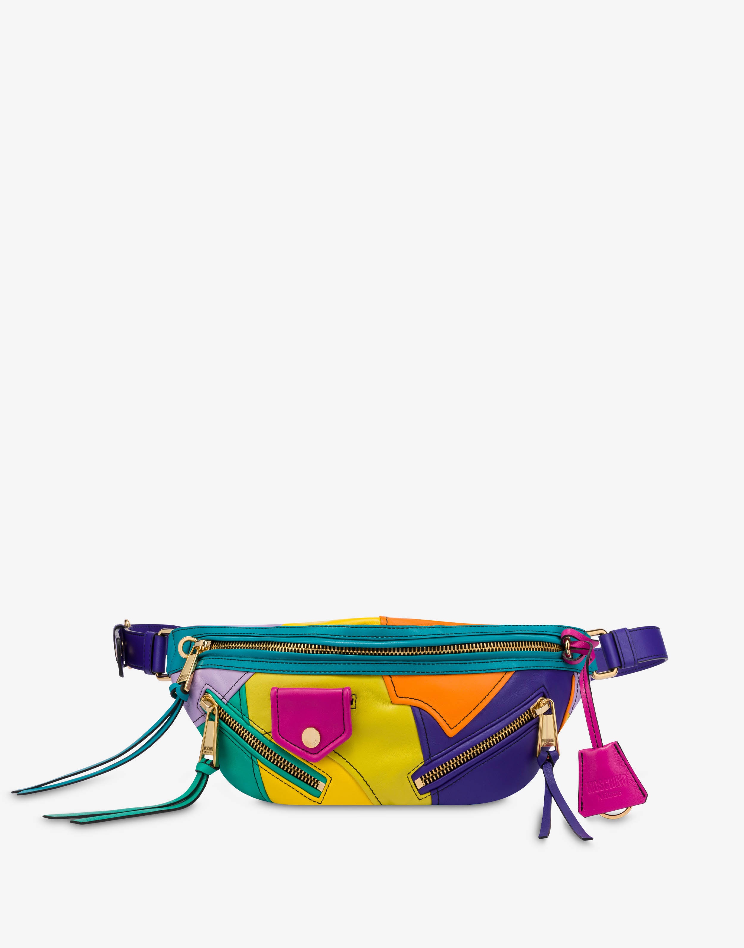 COLOURBLOCK NAPPA LEATHER BELT BAG - 1