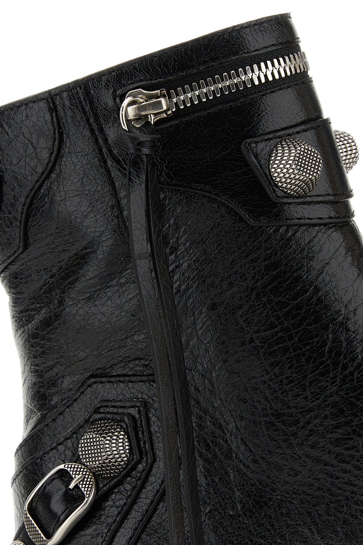 Black leather Cagole ankle boots - 4