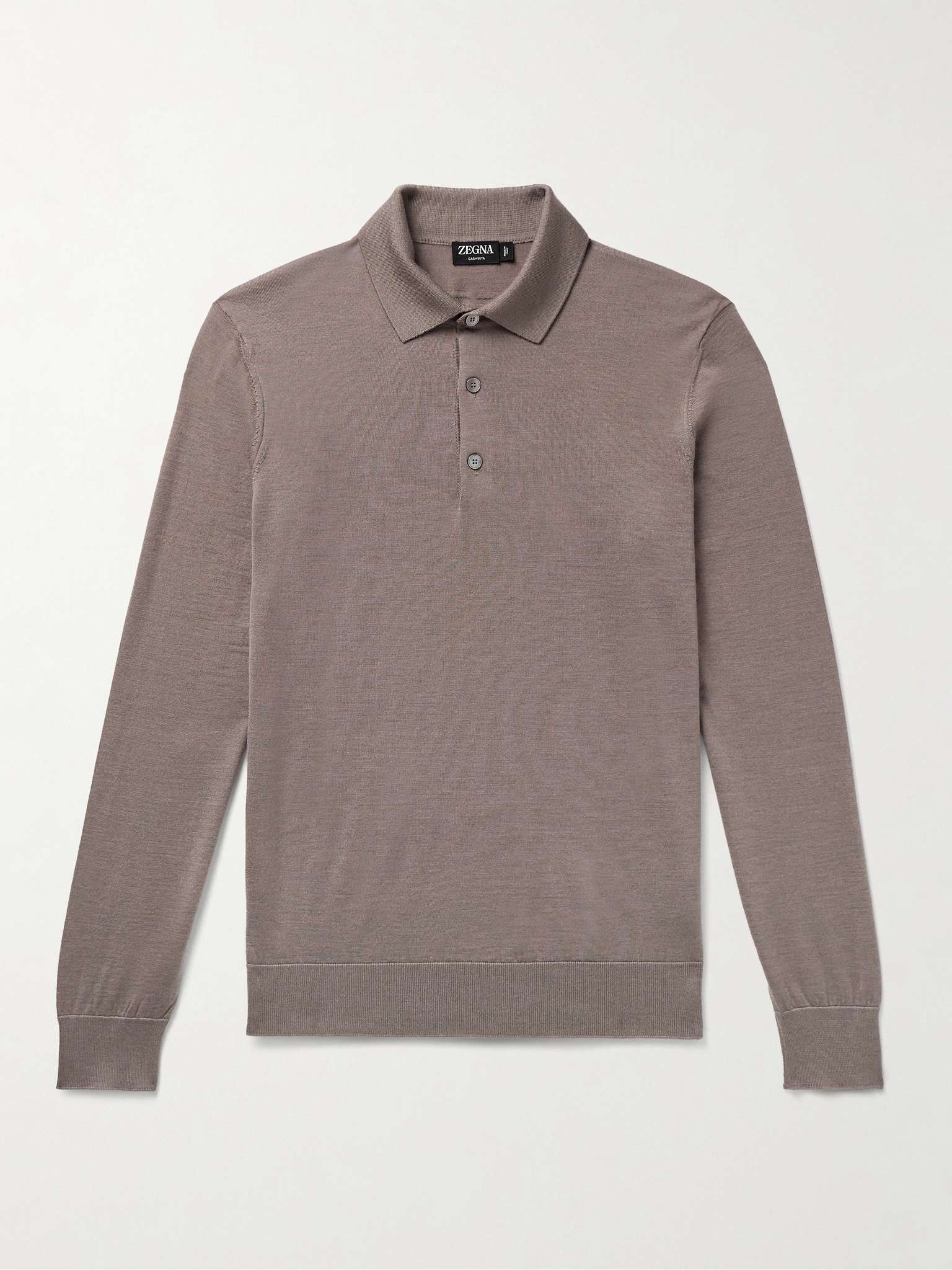 Cashmere and Silk-Blend Polo Shirt - 1