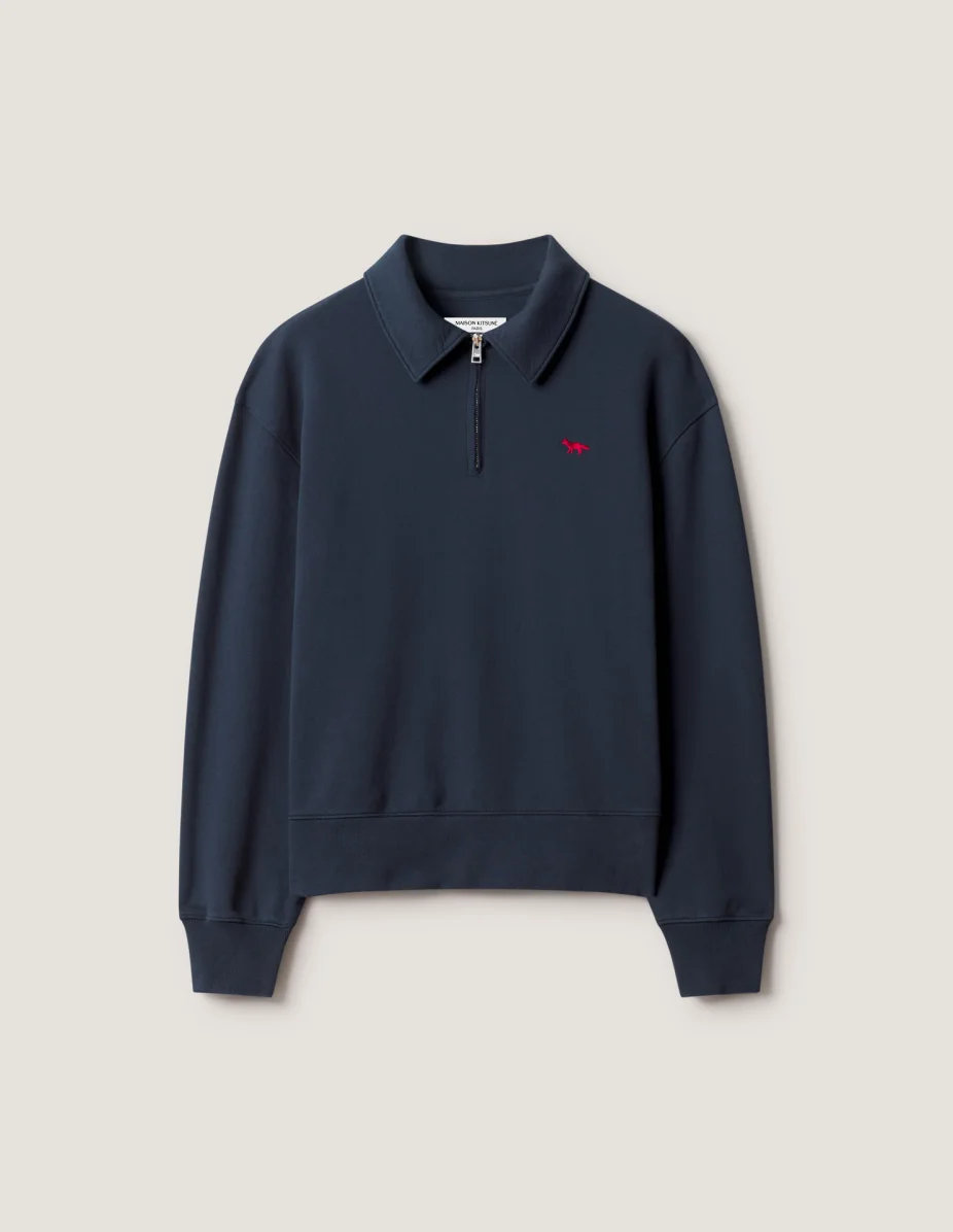 PROFILE FOX ZIPPED POLO SWEATSHIRT - 1