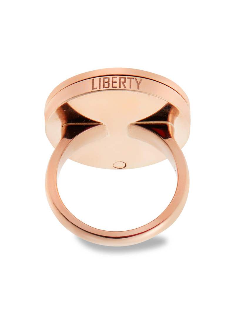Women's Liberty 18K Rose Gold & Ruby Cross Ring - Rose Gold 4