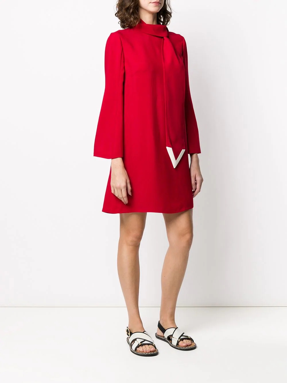 VLOGO scarf shift dress - 3