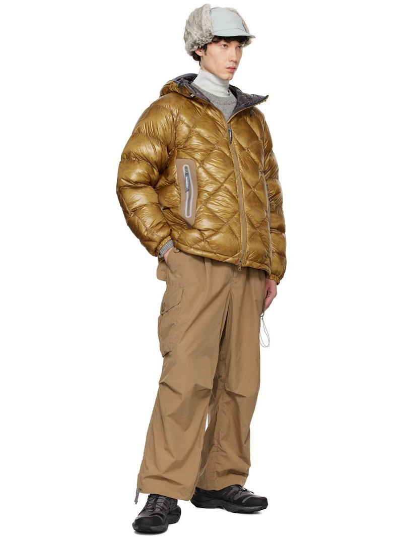 and Wander Brown Diamond Stitch Down Jacket outlook