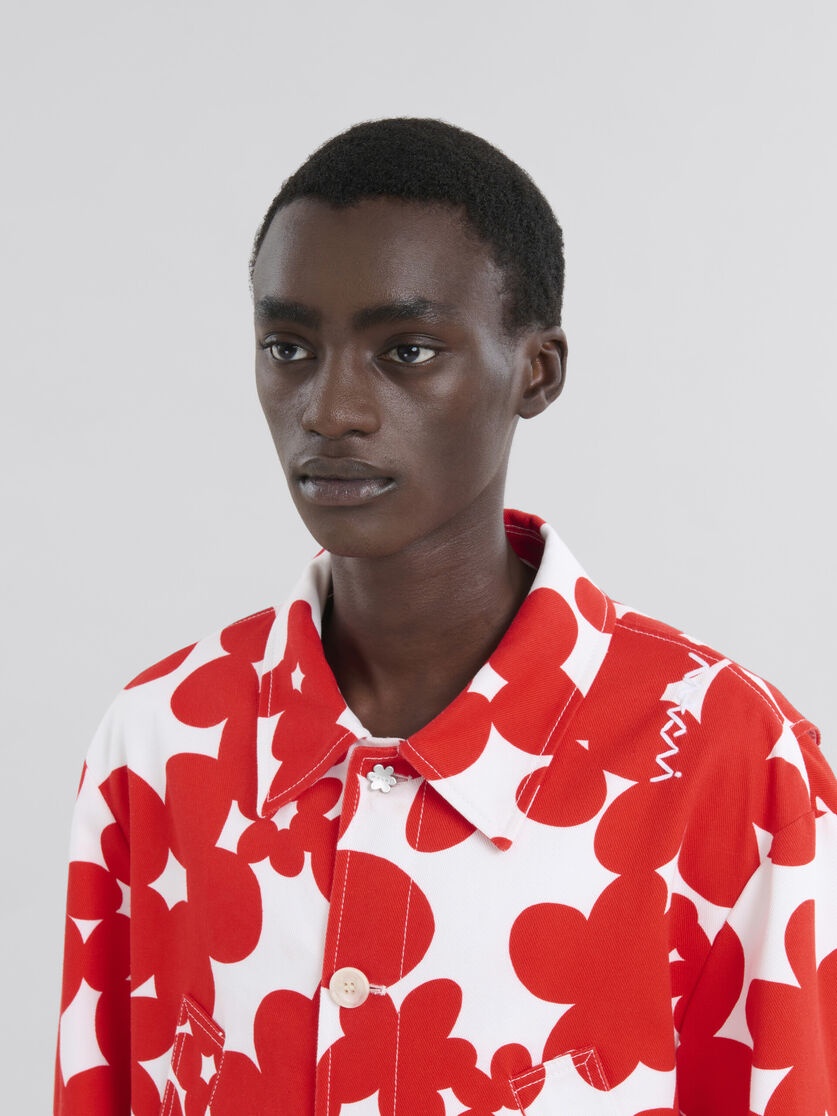 RED AND WHITE DILLIES PRINT JACKET - 4