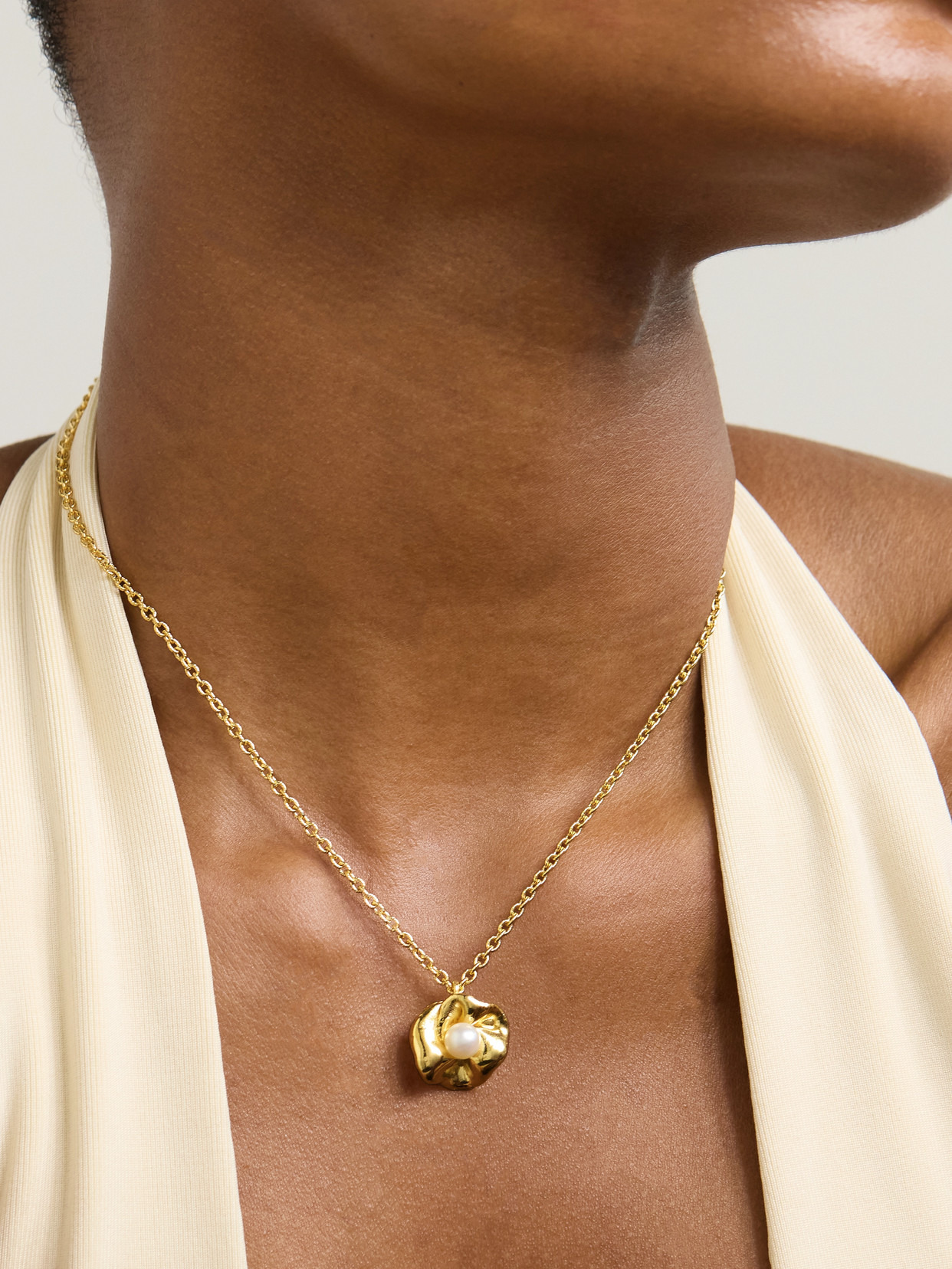Unity Recycled Gold Vermeil Pearl Necklace - 2