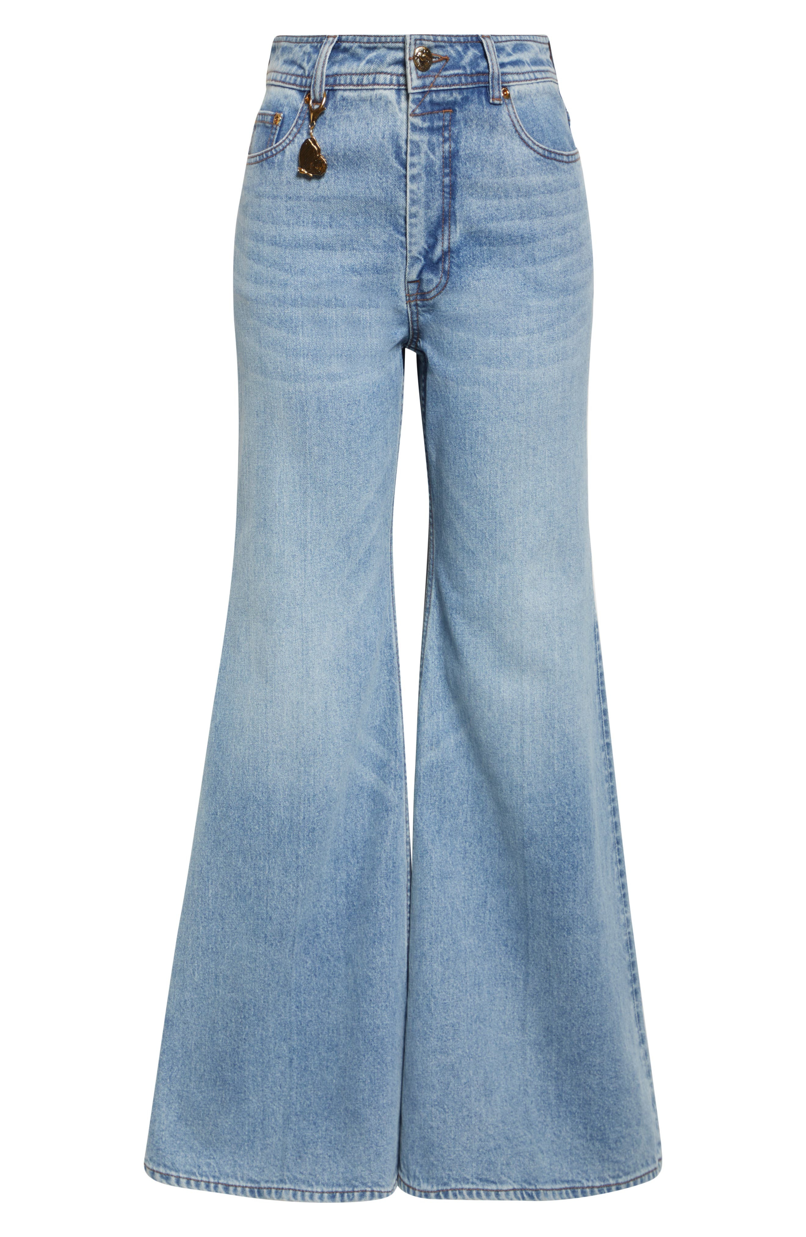 Zimmermann High Waist Flare Jeans in Dawn Blue at Nordstrom - 6