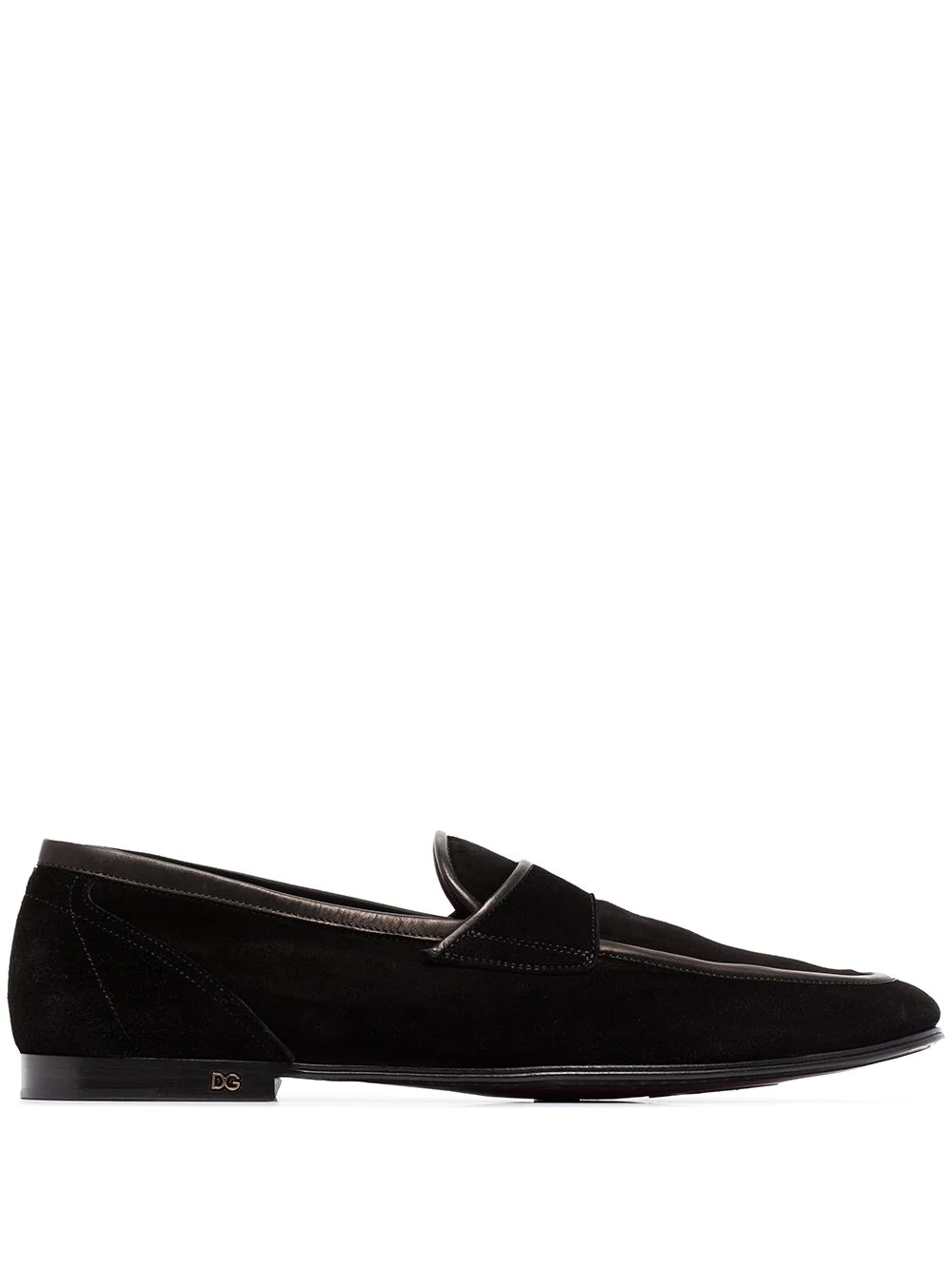 contrast trims loafers - 1