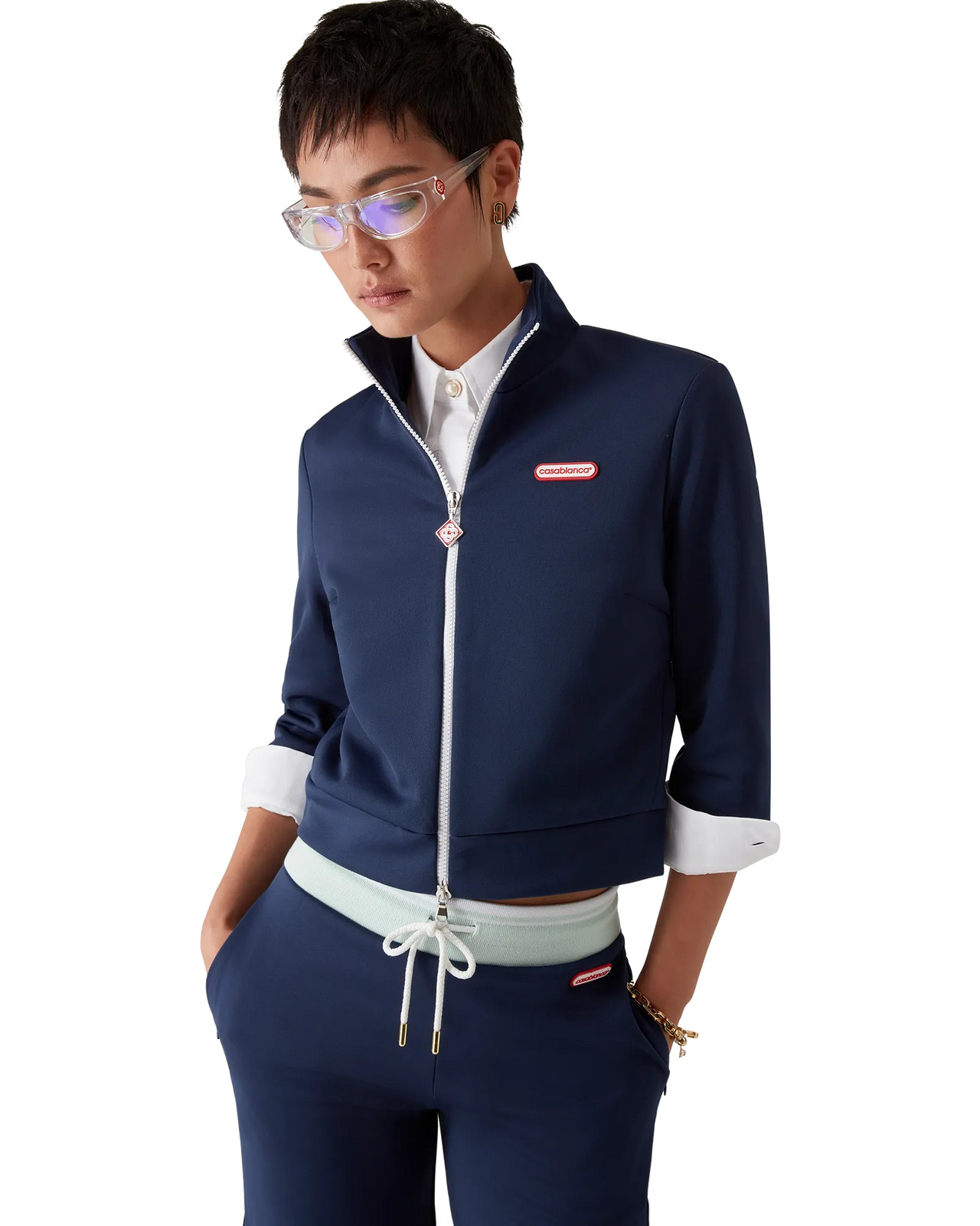Tricot CroppedTrack Jacket | Casablanca Paris - 4