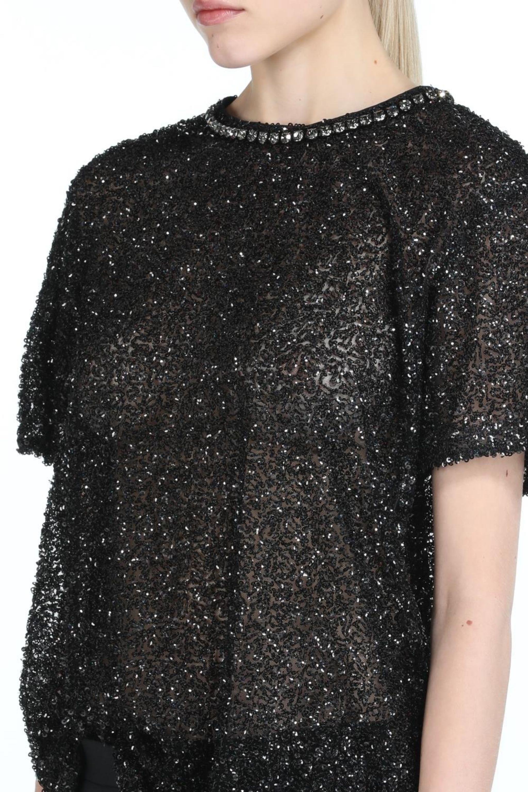 CRYSTAL-EMBELLISHED SEQUIN T-SHIRT - 5