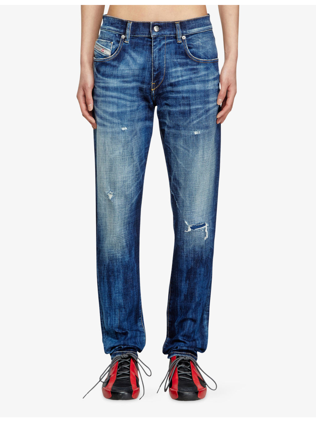 2019 D-Strukt Slim-Leg Stretch-Denim Jeans - 3