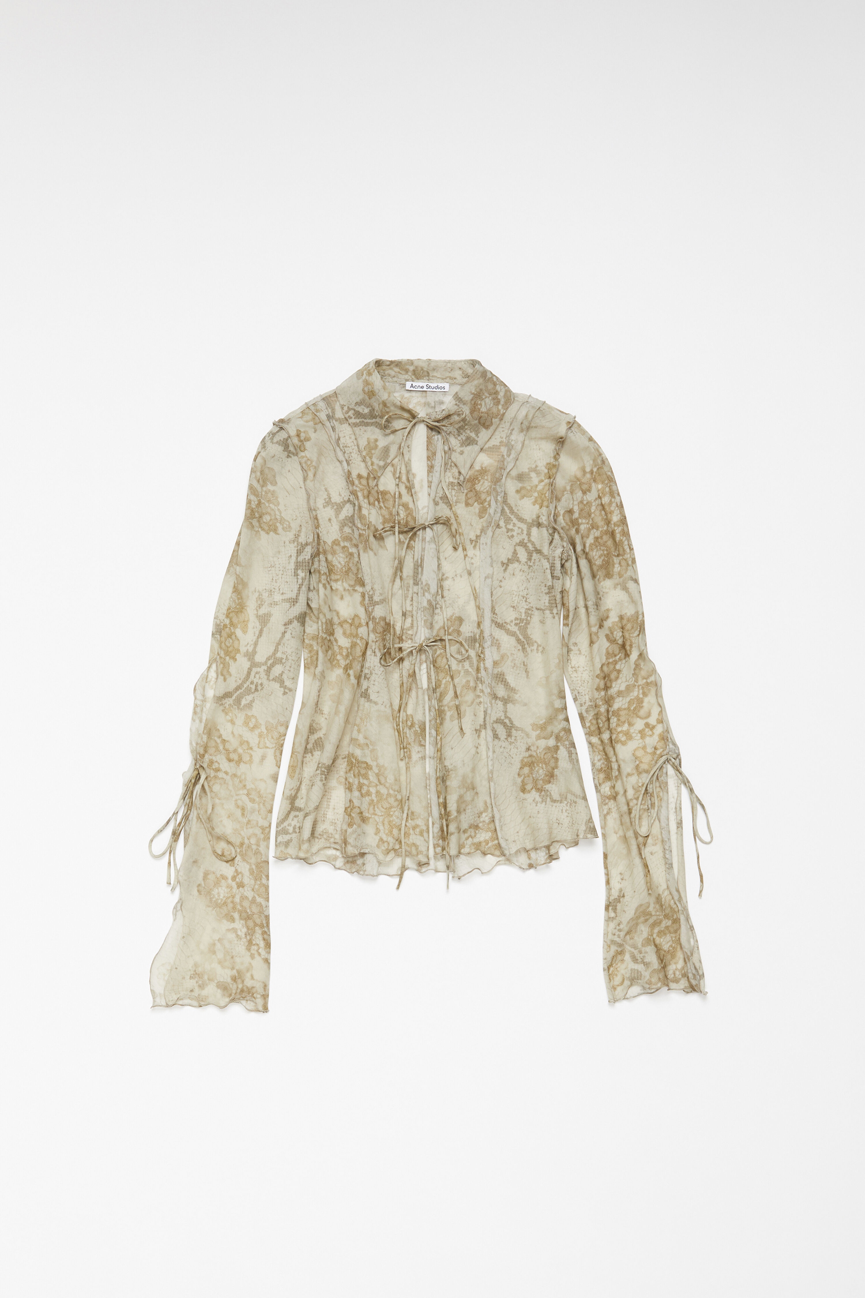 Print blouse - Light beige - 1