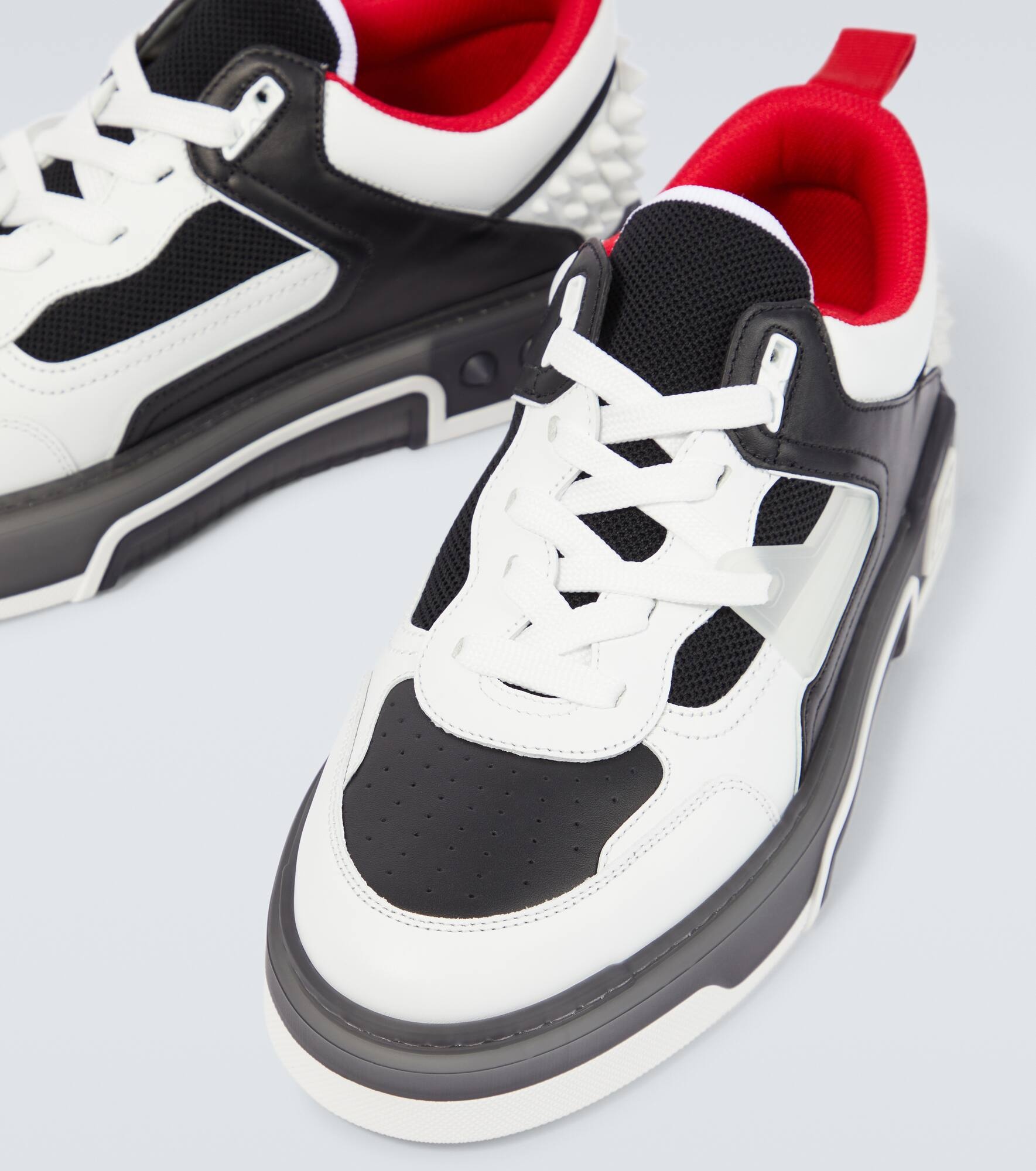 Astroloubi leather-trimmed sneakers - 3