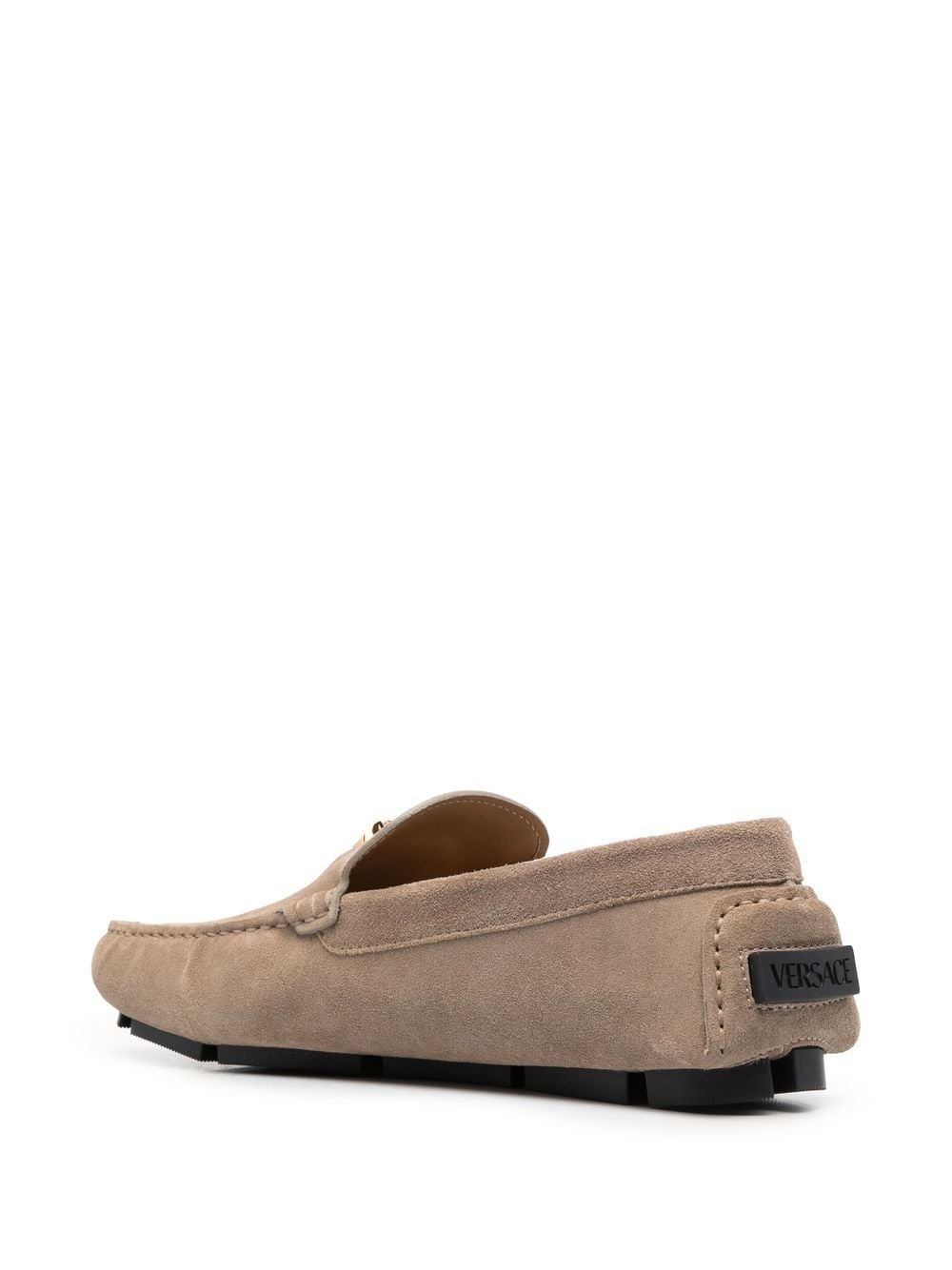 Medusa-motif leather loafers - 6