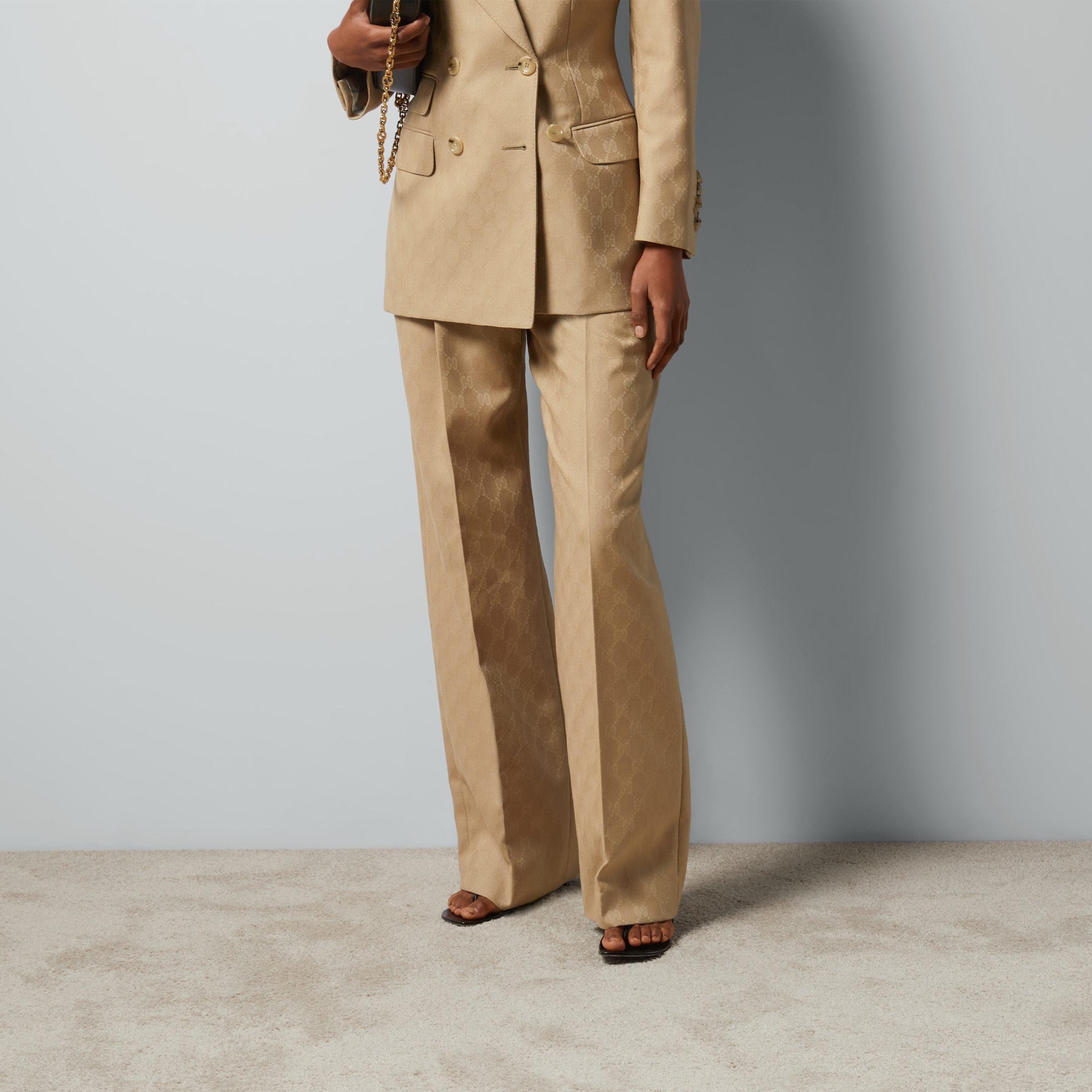 GG wool jacquard pant - 4