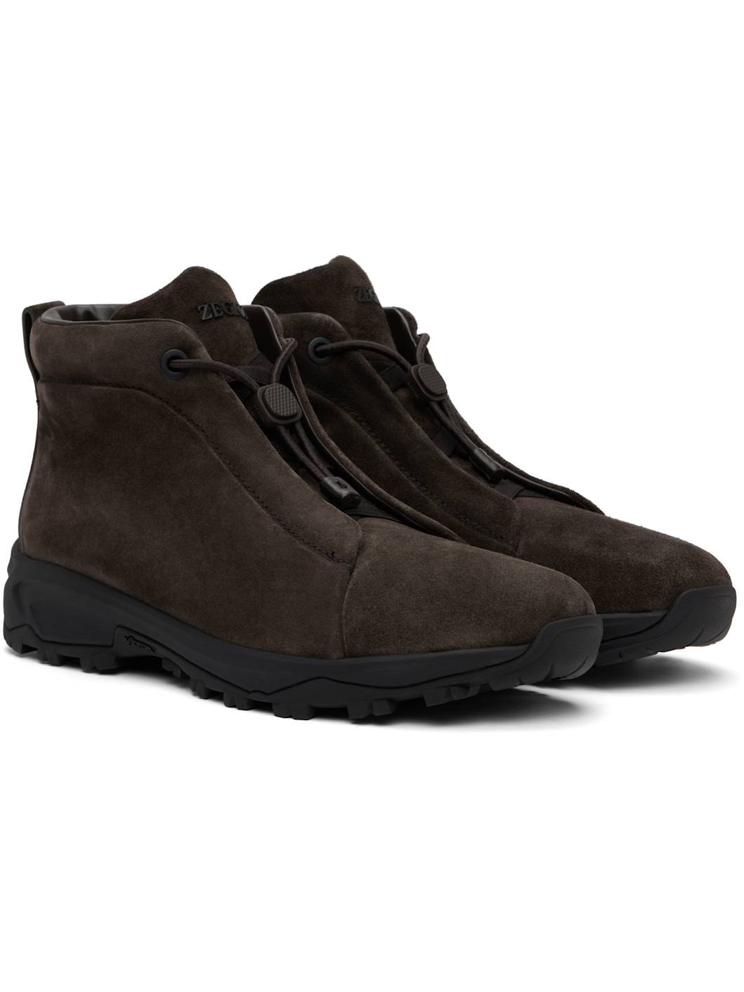 Brown Triple Stitch Sneakers - 3
