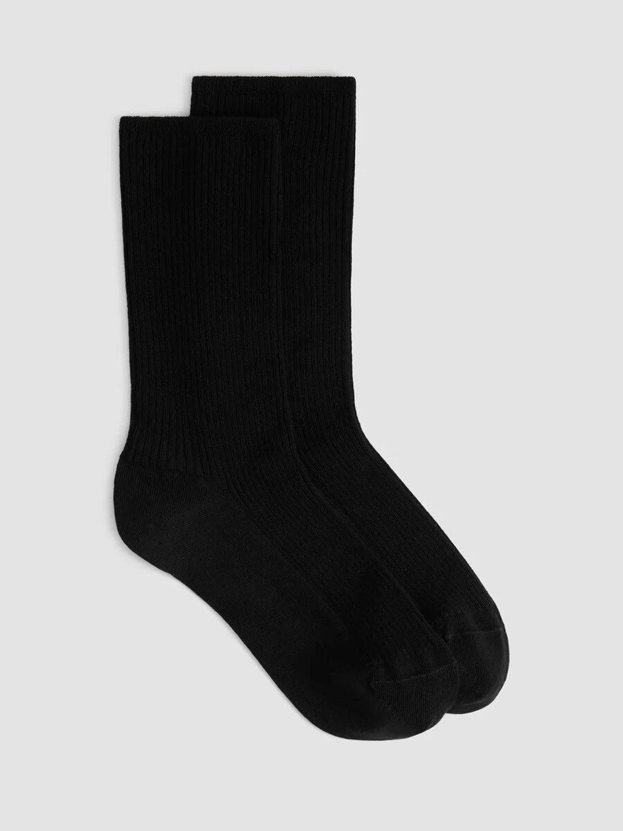 Ribbed Knit Trouser Sock - 1