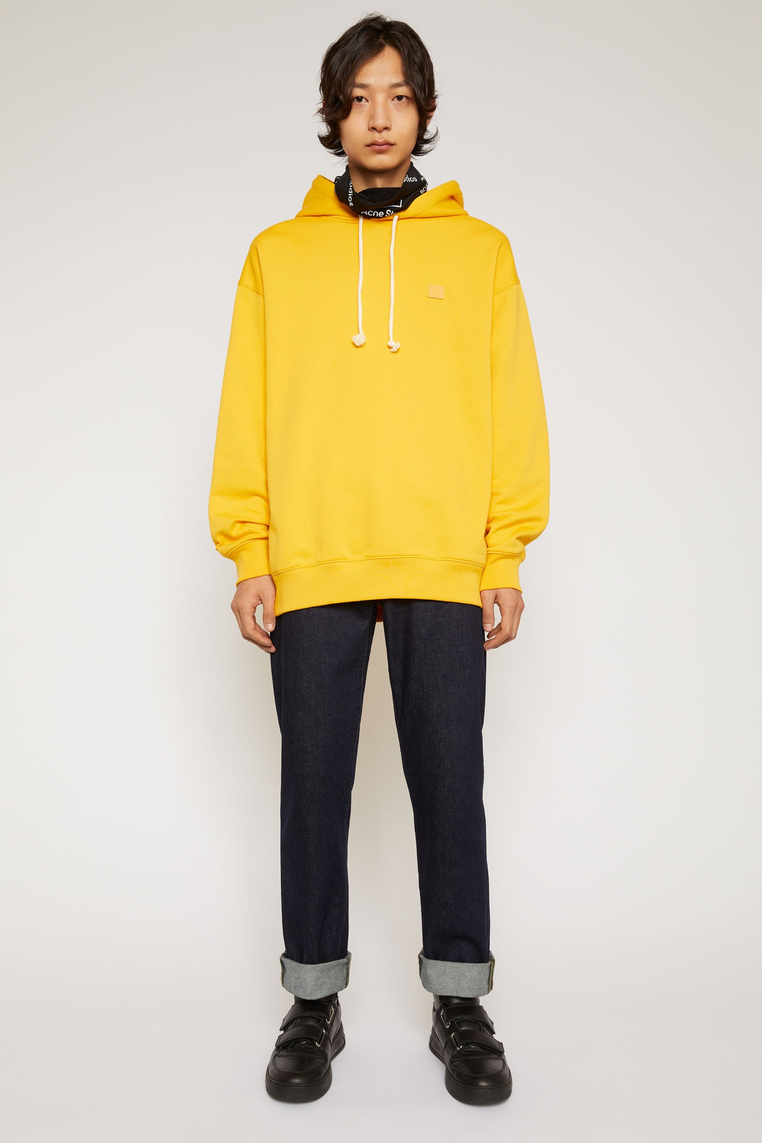 Oversized hooded sweatshirt honey yellow - 2