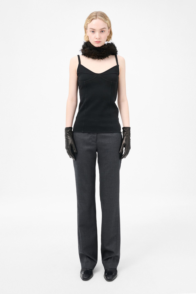 Our Legacy Cami Tank Washed Black Athletic Rib outlook