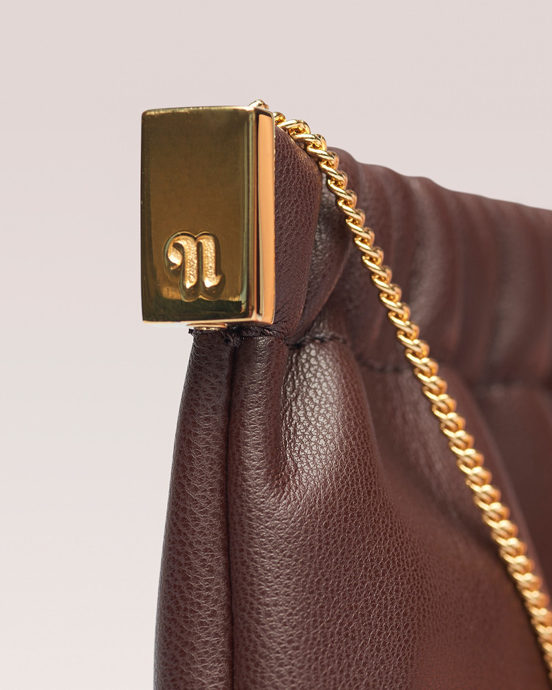 THE BAR PURSE - Coin purse with removable chain - Dark brown 3
