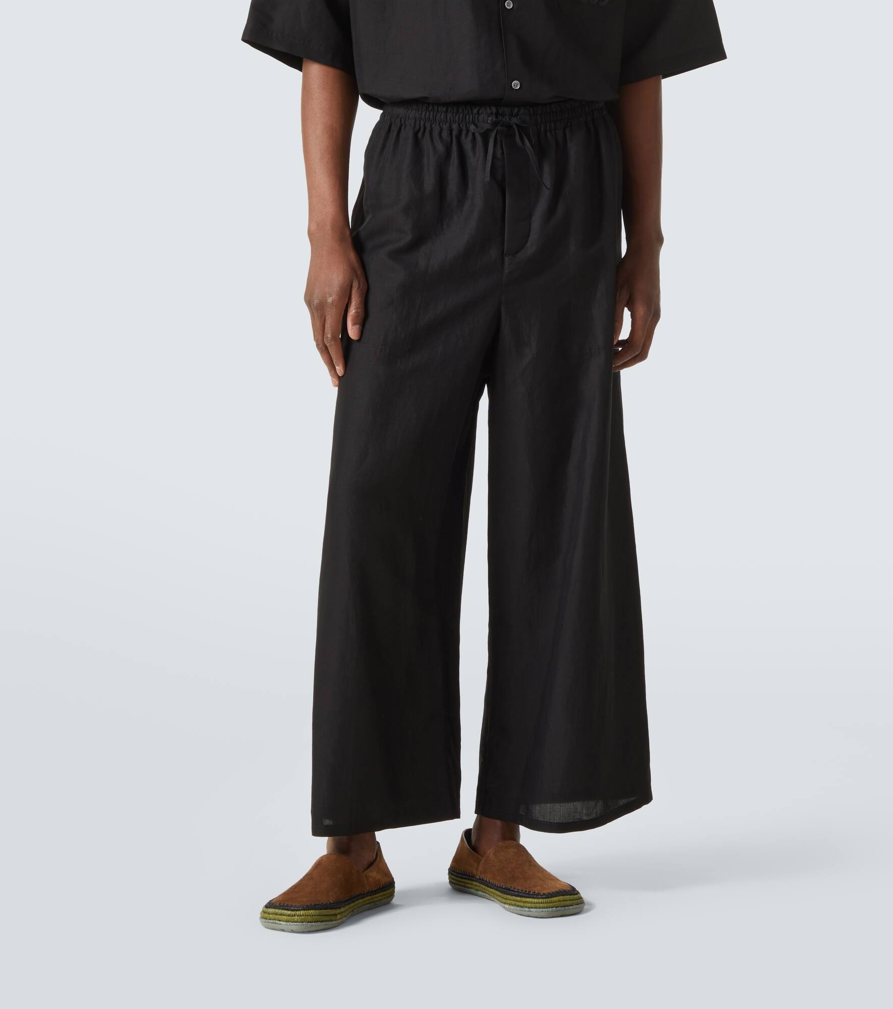 Paula's Ibiza cropped toile wide-leg pants - 3