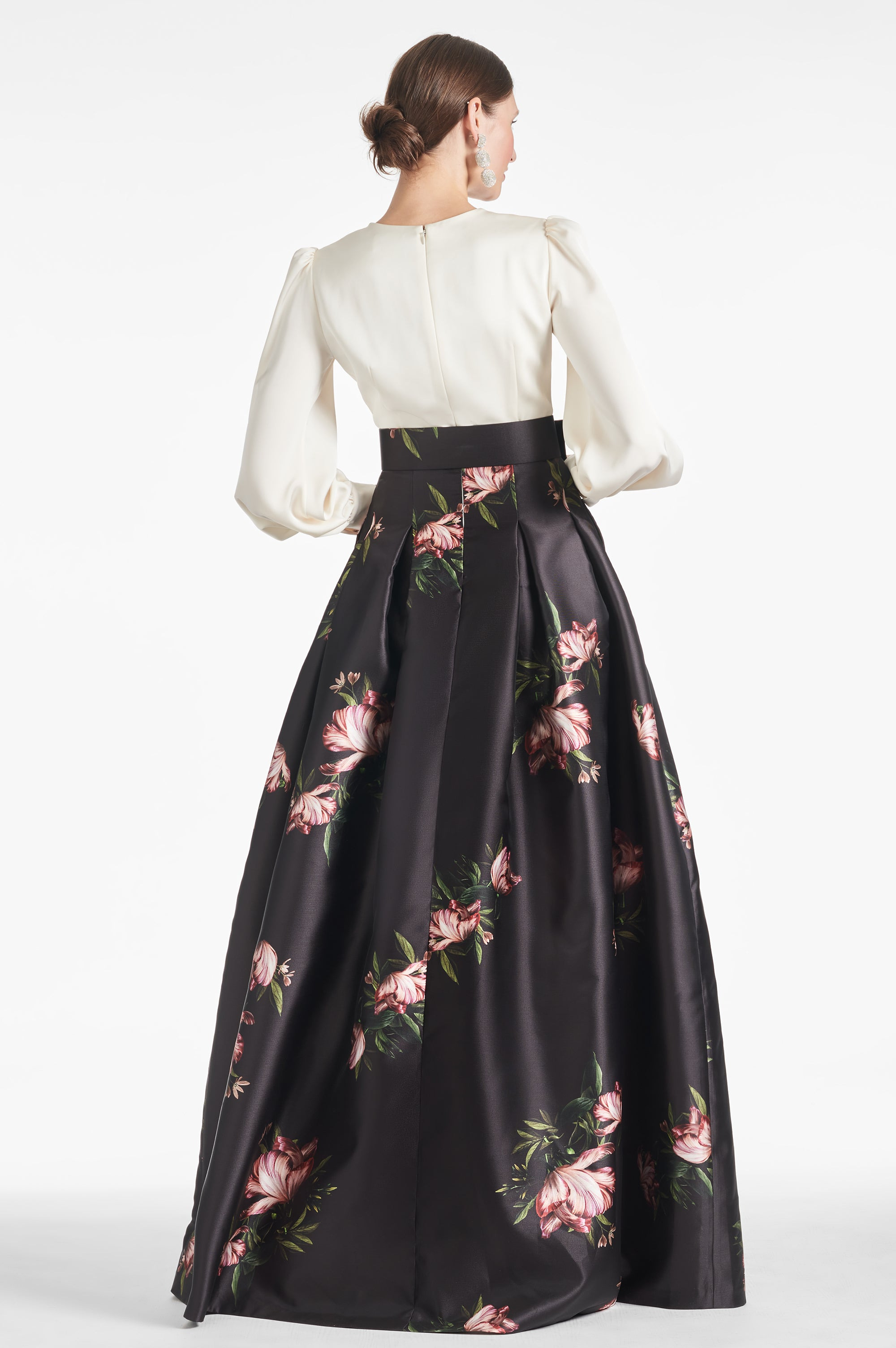 Zoe Gown - Ivory/Noir Blossom - 4