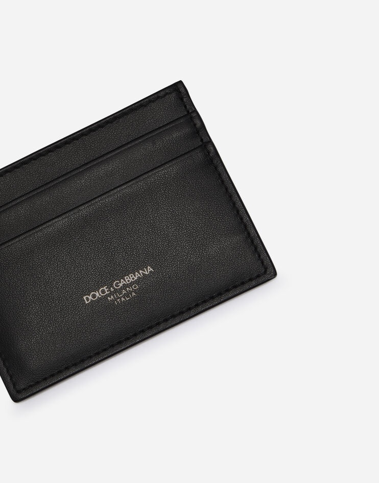 Calfskin credit card holder with heat-pressed logo - 4