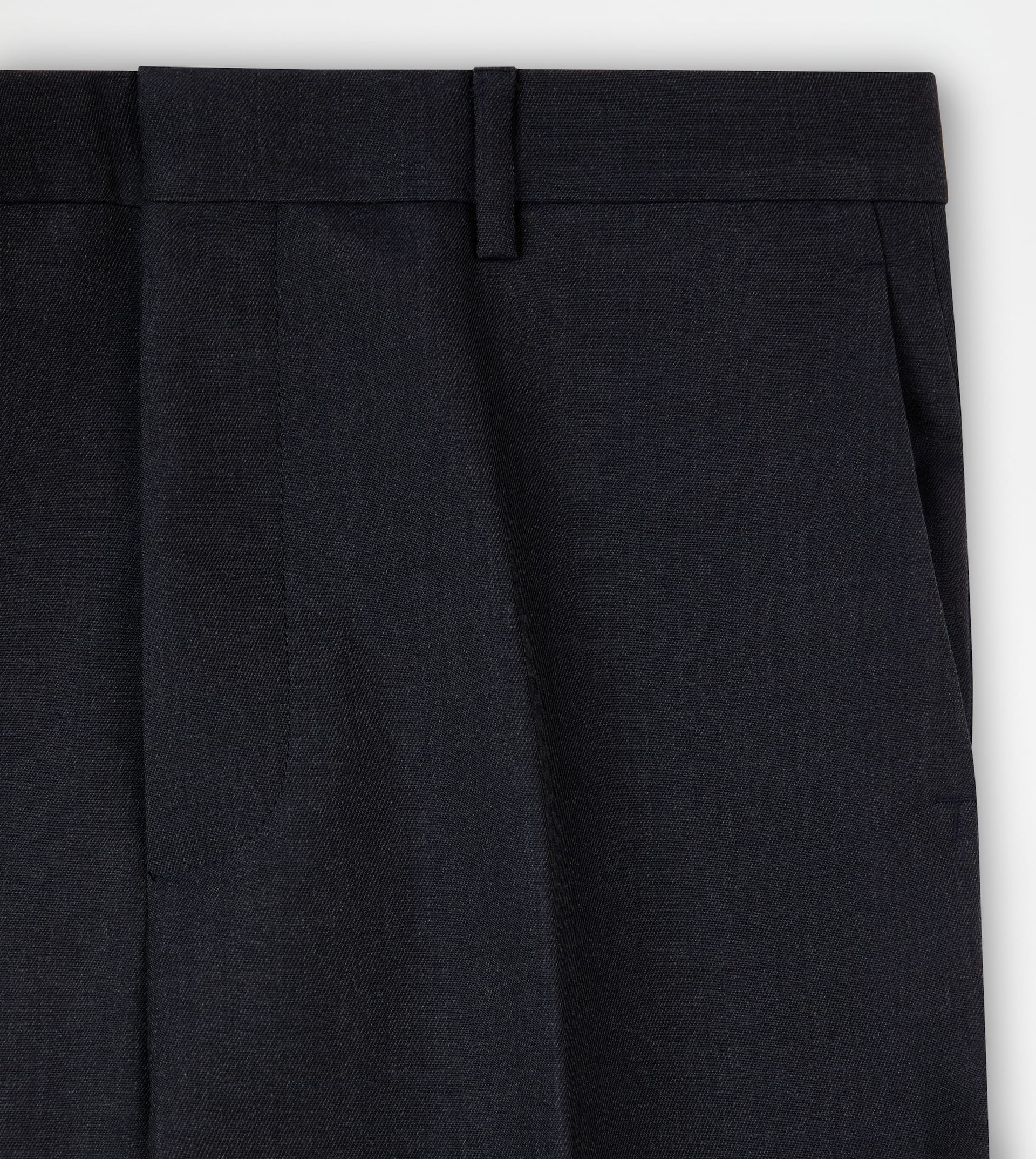 SLIM FIT PANTS IN WOOL - BLUE - 2