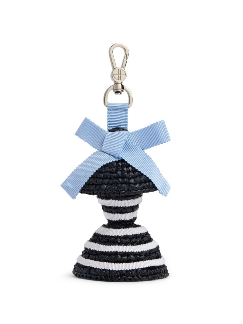 PATOU bow-detail striped-print doll charm outlook