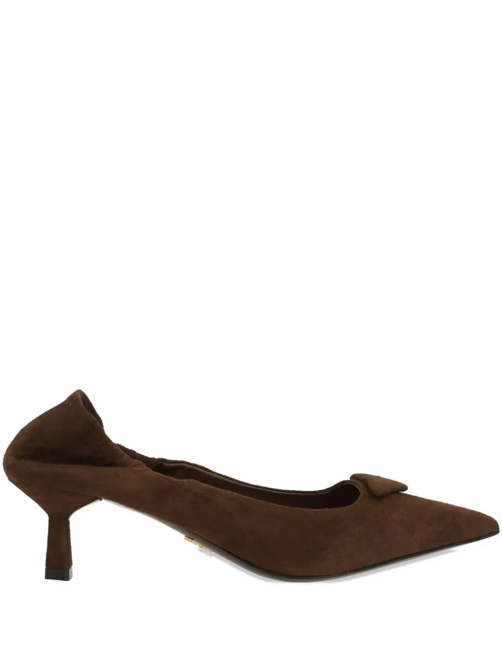 SUEDE PUMPS WITH ELASTIC AT THE BACK - 1