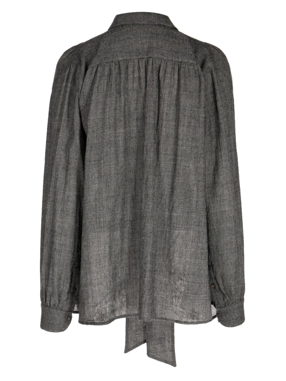 plaid pussy-bow blouse - 2
