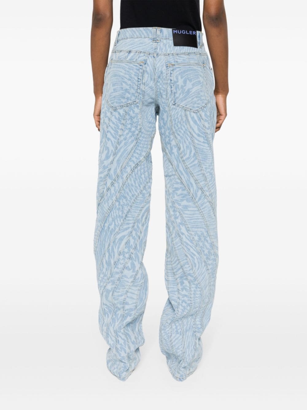 star-print tapered jeans - 4