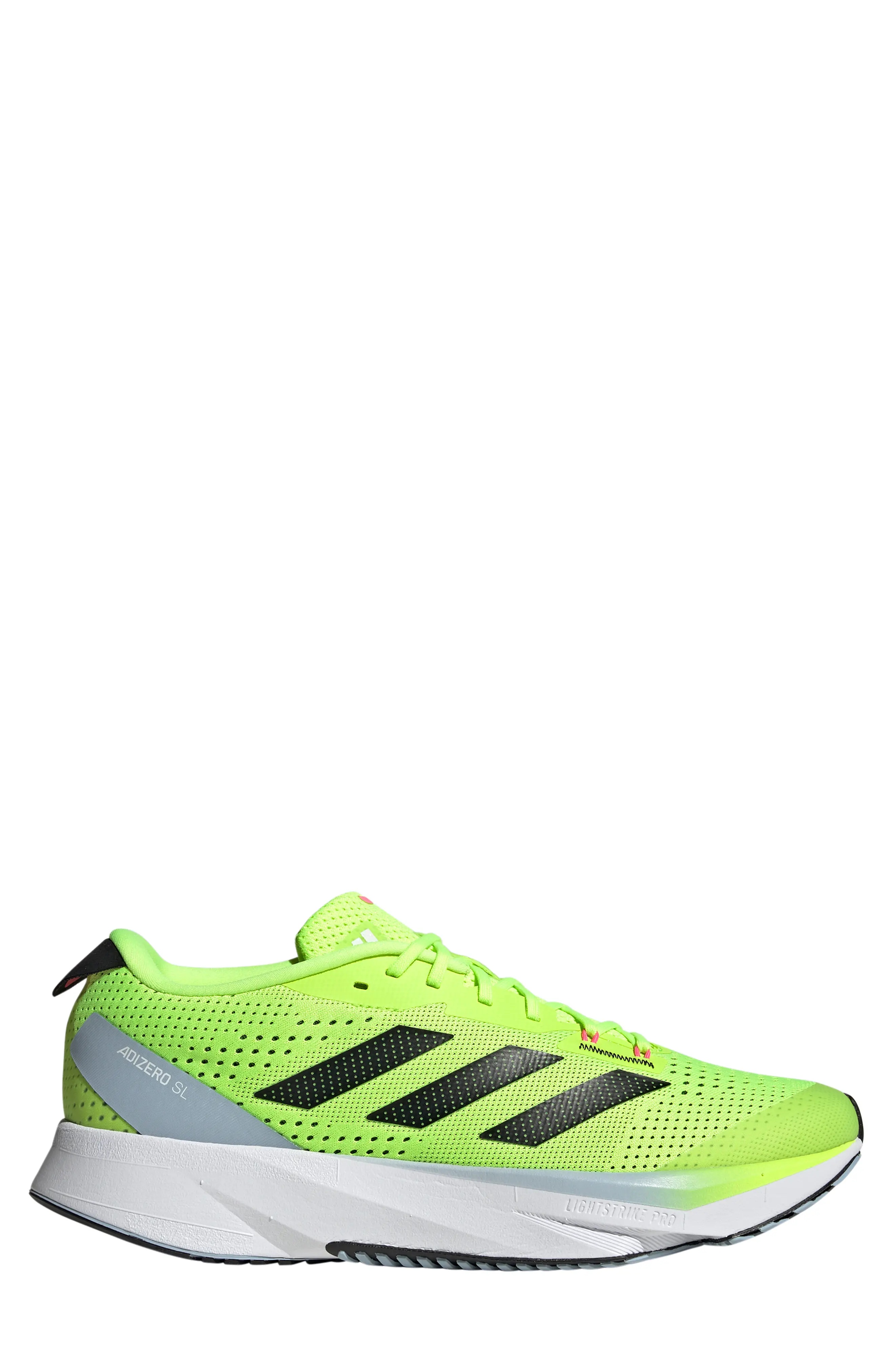 Adizero SL Running Shoe in Lucid Lemon/Black/Blue - 3