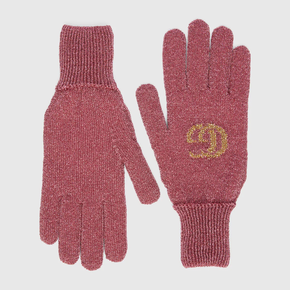 Double G lamé jacquard gloves - 1
