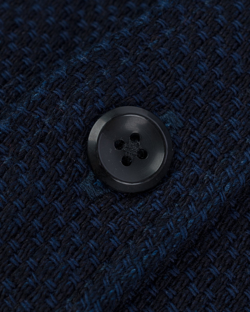 IHSH-380-IND 12OZ DOBBY CLOTH WORK SHIRT - INDIGO 14