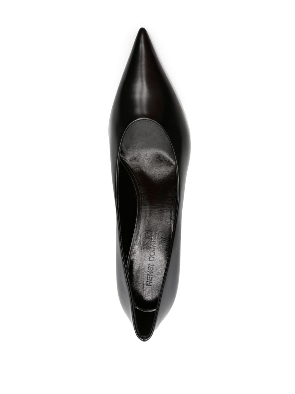 pointed-toe leather pumps - 4