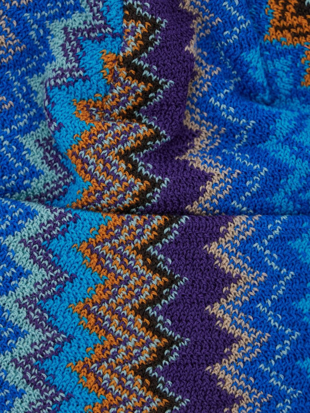 zigzag knit beanie - 3