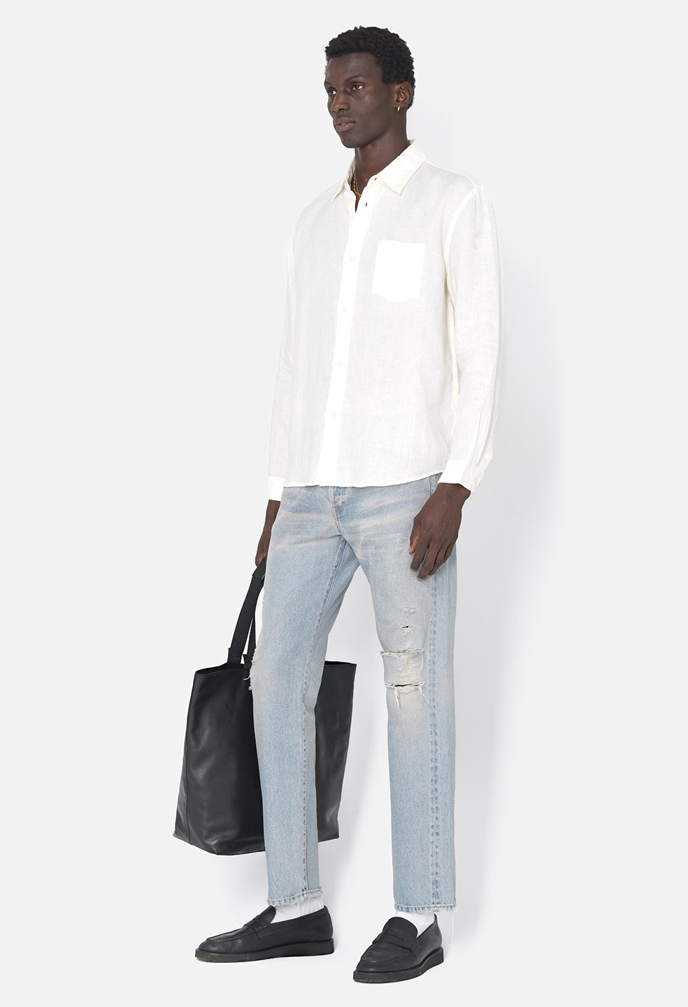 LINEN CLOAK BUTTON UP - 5
