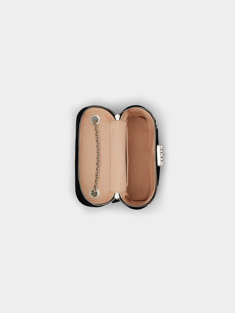 Roger Vivier Vanity Stars Strass Buckle Micro Bag in Velvet 6