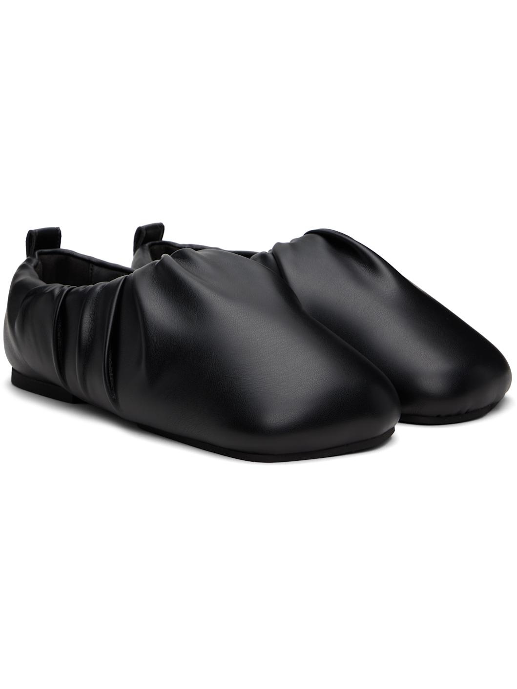 【関税込み】YUME YUME ブラック Wrinkle フラットシューズ YUME YUME Black Wrinkle Loafers | REVERSIBLE