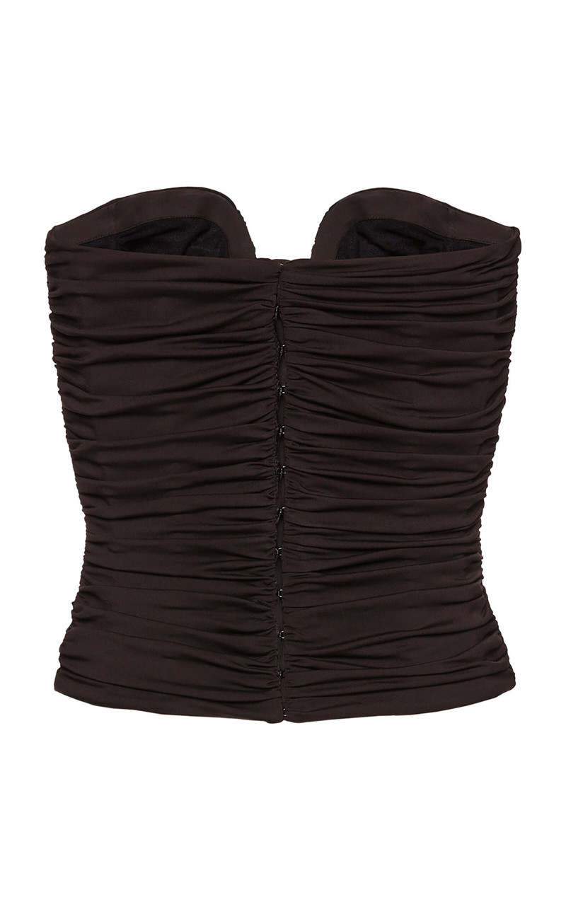 MAGDA BUTRYM Strapless Stretch Corset brown outlook