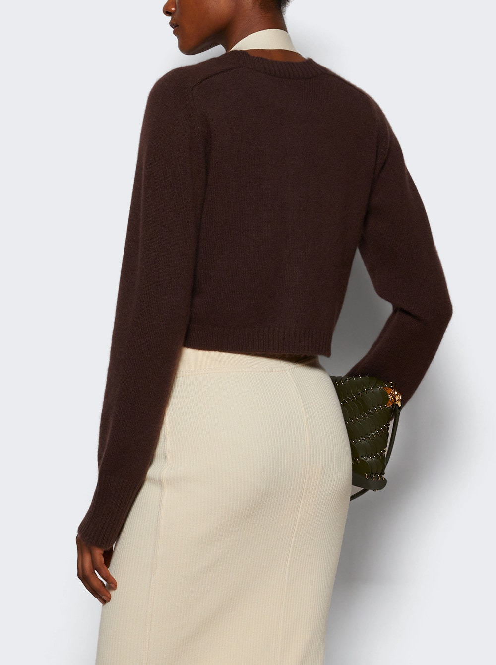 Zephir Cropped Cardigan Brown - 4