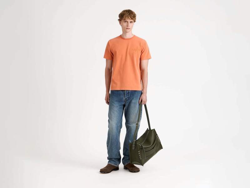 JW Anderson MENS RIBBON ANCHOR T-SHIRT IN WASHED ORANGE outlook