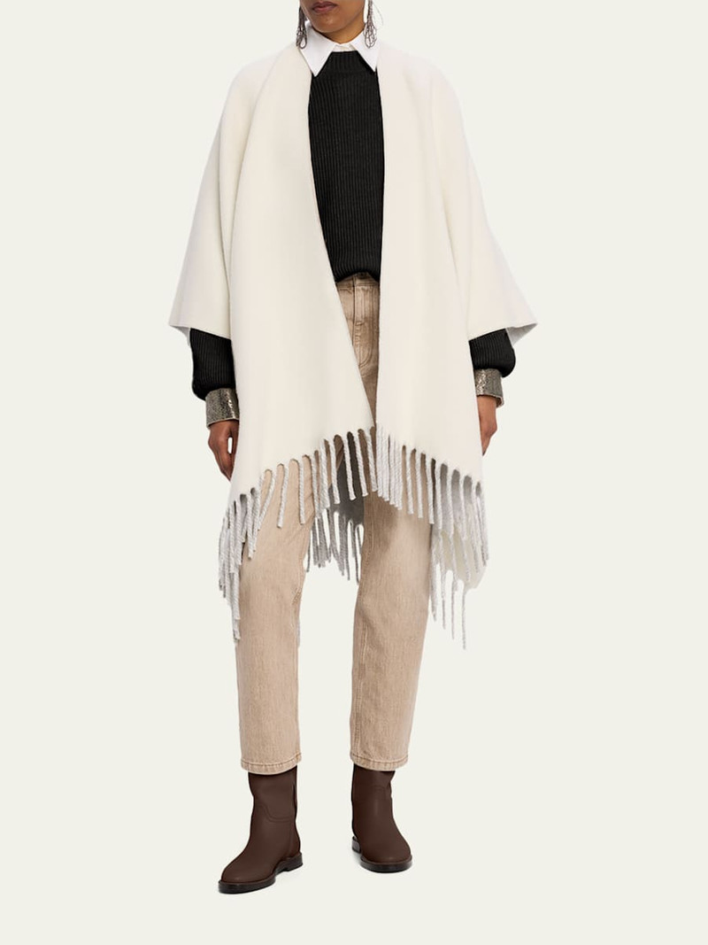 Brunello Cucinelli Reversible Cashmere Poncho outlook