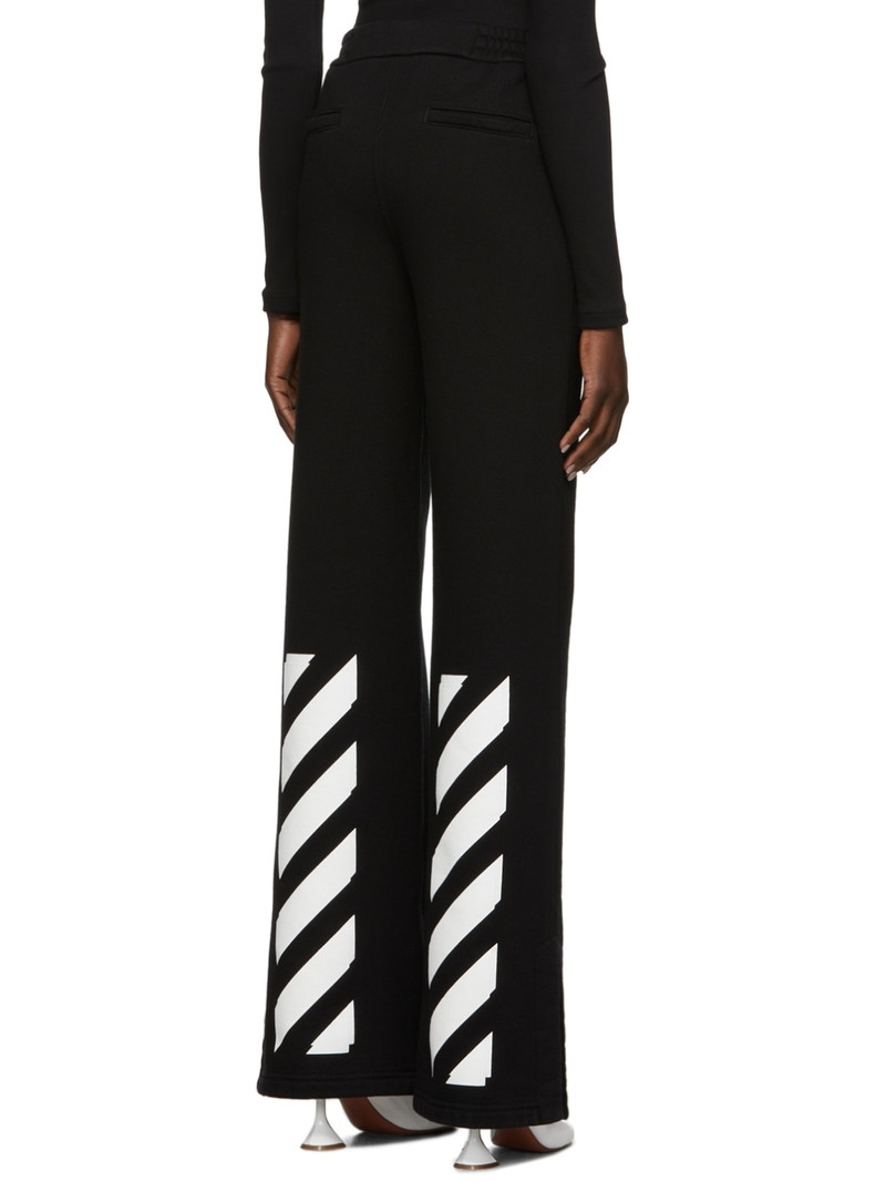 Black Tapered Diag Logo Sweatpants 3