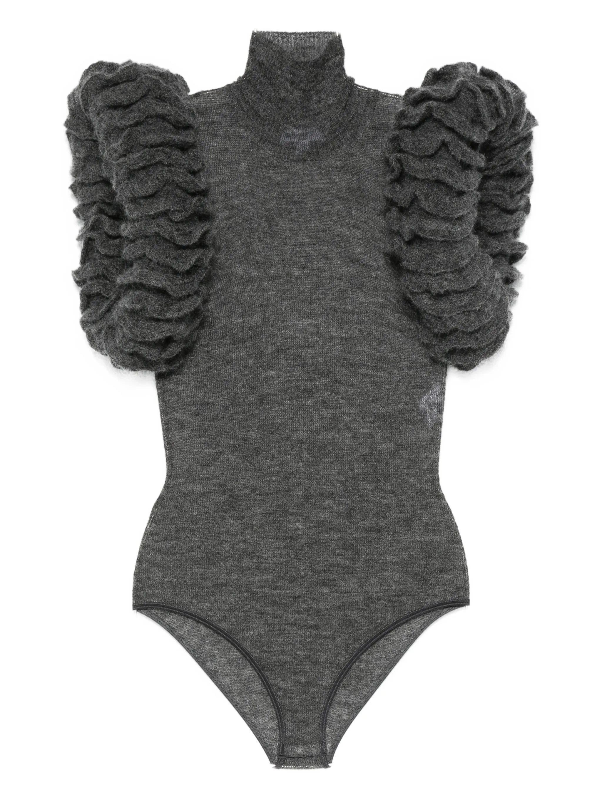 Alaïa Ruffled High-neck Bodysuit - 1