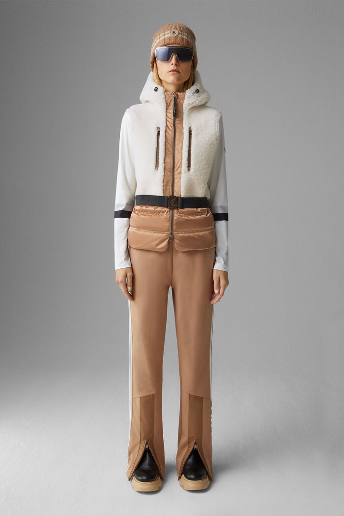 Katia Lambskin waistcoat in Off-white/Camel - 4