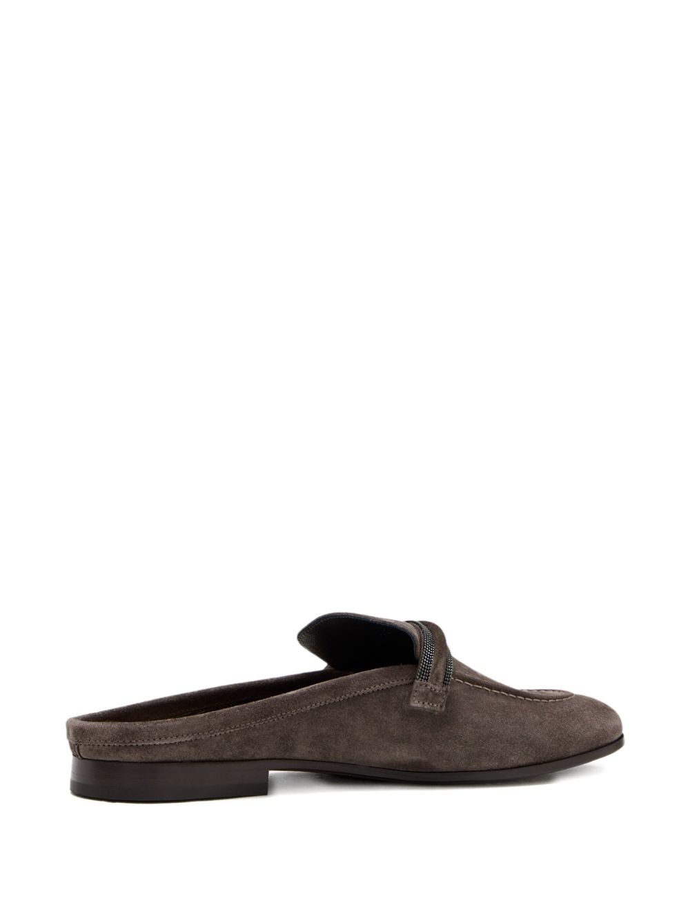 beaded-embellished suede mules - 4